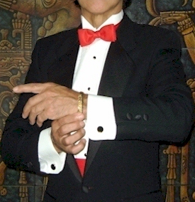 Mayan Power Bracelet, Man wearing the bracelet in formal attire